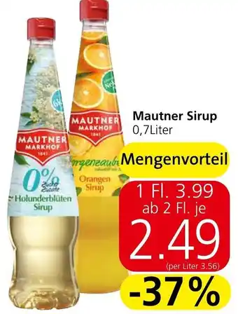 Spar Mautner Sirup 0,7 Liter Angebot