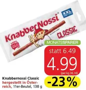 Spar Knabbernossi Classic hergestellt in Öster-reich, 11er-Beutel, 138 g Angebot