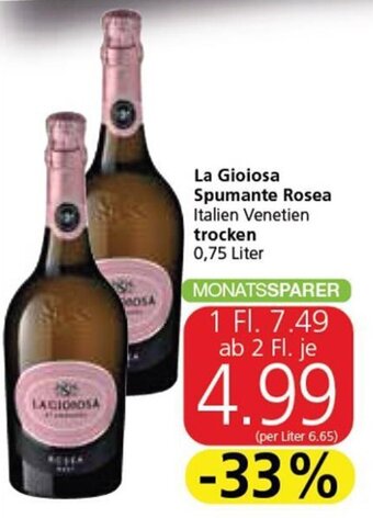 Spar La Gioiosa Spumante Rosea Italien Venetien trocken 0,75 Liter Angebot