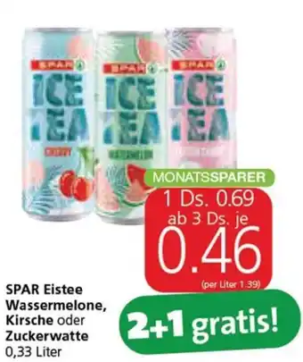 Spar SPAR Eistee Wassermelone, Kirsche oder Zuckerwatte 0,33 Liter Angebot