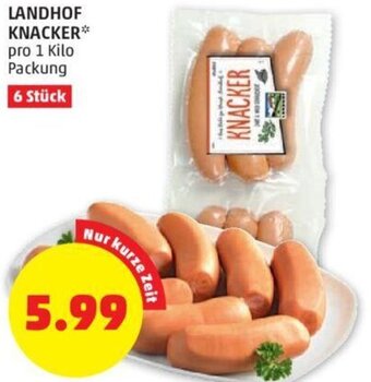 PENNY LANDHOF KNACKER* pro 1 Kilo Packung Angebot