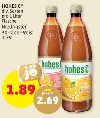 PENNY HOHES C* div. Sorten pro 1 Liter Flasche Angebot