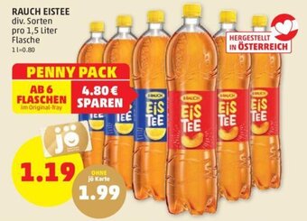 PENNY RAUCH EISTEE div. Sorten pro 1,5 Liter Flasche Angebot