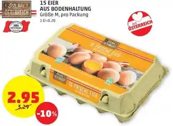 PENNY 15 EIER AUS BODENHALTUNG Größe M, pro Packung Angebot