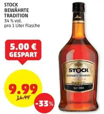 PENNY STOCK BEWÄHRTE TRADITION 34 % vol. pro 1 Liter Flasche Angebot