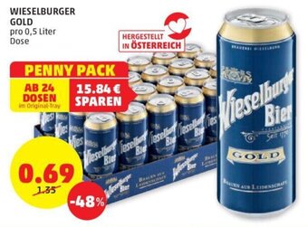PENNY WIESELBURGER GOLD pro 0,5 Liter Dose Angebot