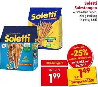 Interspar Soletti Salzstangen Verschiedene Sorten, 230-g-Packung Angebot