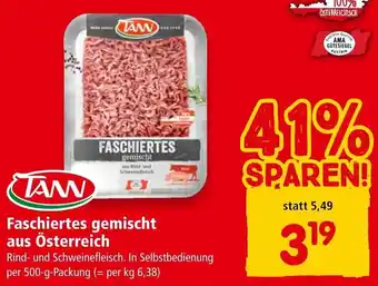 Interspar Faschiertes gemischt aus Österreich Rind- und Schweinefleisch. In Selbstbedienung per 500-g-Packung Angebot