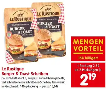 Interspar Le Rustique Burger & Toast Scheiben 140-g-Packung Angebot