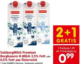 Interspar Salzburg Mich Premium Bergbauern H-Milch 3.5% Fett Angebot