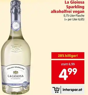 Interspar La Gioiosa Sparkling alkoholfrei vegan 0,75-Liter-Flasche Angebot