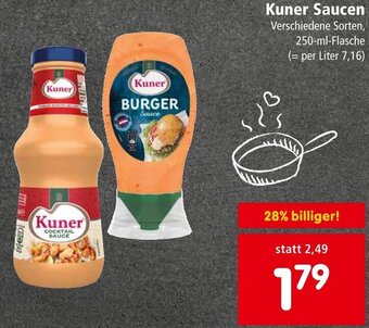 Interspar Kuner Saucen Verschiedene Sorten, 250-ml-Flasche Angebot