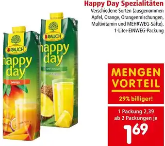 Interspar Happy Day Spezialitäten 1-Liter-EINWEG-Packung Angebot