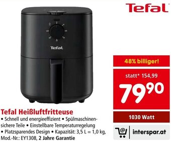 Interspar Tefal Heißluftfritteuse 1030 Watt Angebot