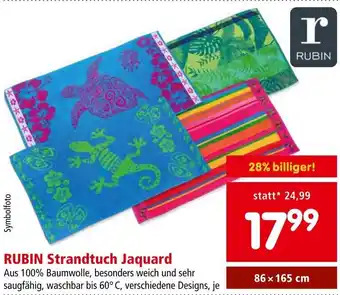 Interspar RUBIN Strandtuch Jaquard 86 x 165 cm Angebot