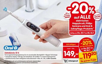 Interspar Oral-B Zahnbürste i0 6 Angebot