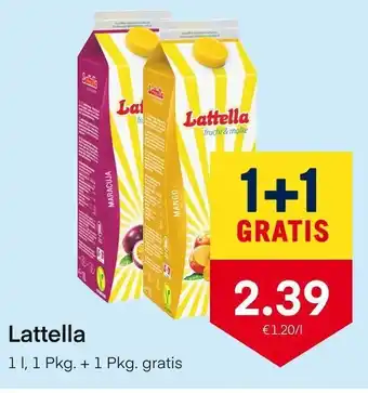 MPreis Lattella 1 I, 1 Pkg. + 1 Pkg. gratis Angebot