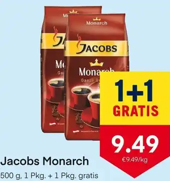 MPreis Jacobs Monarch 500 g, 1 Pkg. + 1 Pkg. gratis Angebot