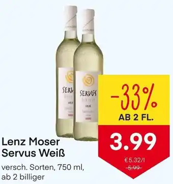 MPreis Lenz Moser Servus Weiß versch. Sorten, 750 ml Angebot
