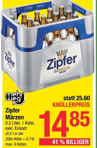 Maximarkt Zipfer Märzen 0,5 Liter, 1 Kiste, exkl. Einsatz Angebot