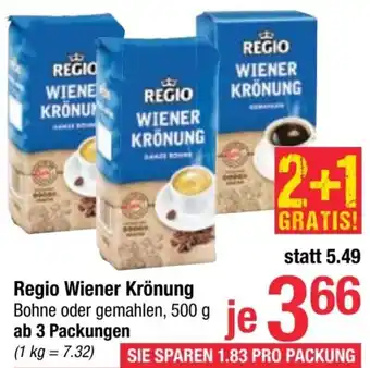 Maximarkt Regio Wiener Krönung Bohne oder gemahlen, 500 g Angebot