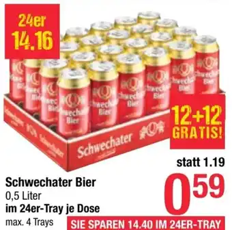 Maximarkt Schwechater Bier 0,5 Liter im 24er-Tray je Dose Angebot