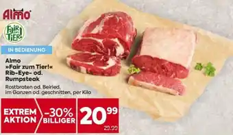 Billa Almo >>Fair zum Tier!<<< Rib-Eye- od. Rumpsteak per kilo Angebot