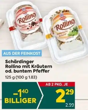 Billa Schärdinger Rollino mit Kräutern od. buntem Pfeffer 125 g Angebot