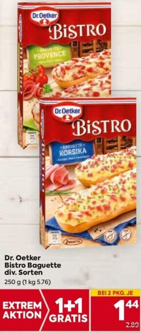Billa Dr. Oetker Bistro Baguette div. Sorten 250 g Angebot