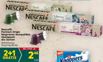 Billa Nescafé Farmers Origin Nespresso-kompatible Alukapseln div. Sorten 10 Portionen, 53 g Angebot