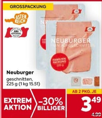 Billa Neuburger geschnitten, 225 g Angebot