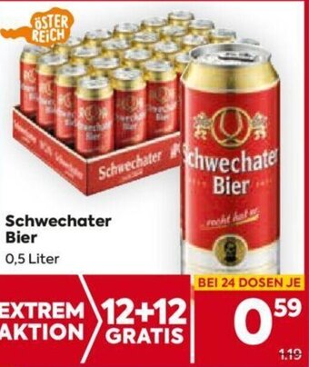 Billa Schwechater Bier 0,5 Liter Angebot