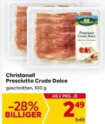 Billa Christanell Prosciutto Crudo Dolce geschnitten, 100 g Angebot