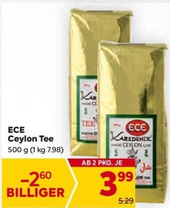 Billa ECE Ceylon Tee 500 g Angebot