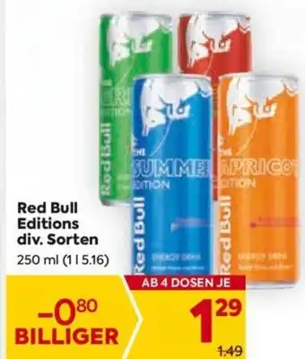Billa Red Bull Editions div. Sorten 250 ml Angebot