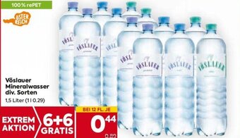 Billa Vöslauer Mineralwasser div. Sorten 1,5 Liter Angebot