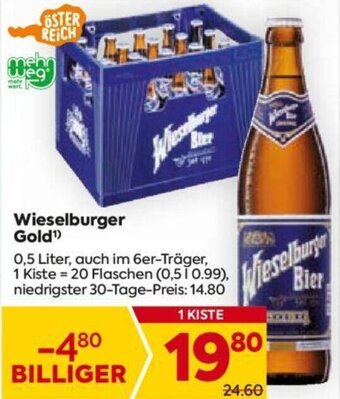Billa Wieselburger Gold¹) 0,5 Liter Angebot