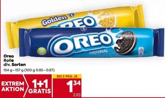 Billa Oreo Rolle div. Sorten 154 g - 157 g Angebot