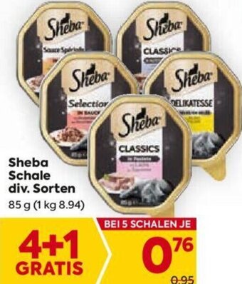 Billa Sheba Schale div. Sorten 85 g Angebot