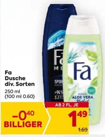 Billa Fa Dusche div. Sorten 250 ml Angebot
