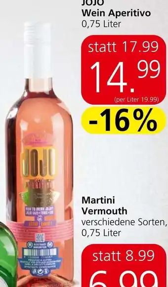 Eurospar JOJO Wein Aperitivo 0,75 Liter Angebot