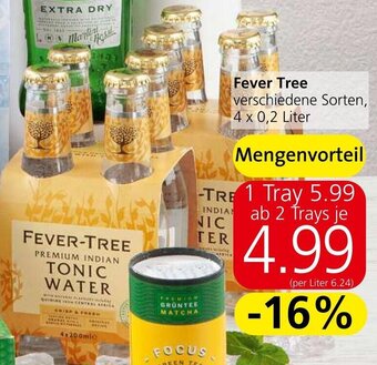 Eurospar Fever Tree verschiedene Sorten, 4 x 0,2 Liter Angebot