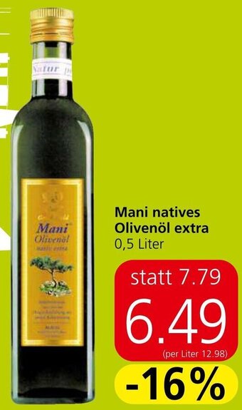 Eurospar Mani natives Olivenöl extra 0,5 Liter Angebot