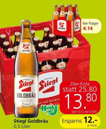 Eurospar Stiegl Goldbräu 0,5 Liter Angebot