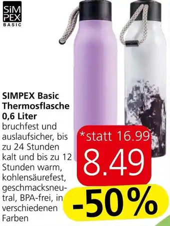 Eurospar SIMPEX Basic Thermosflasche 0,6 Liter Angebot