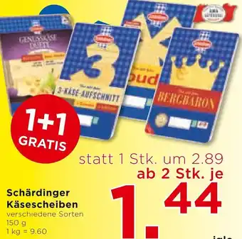 Unimarkt Schärdinger Käsescheiben verschiedene Sorten 150 g Angebot