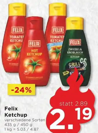 Unimarkt Felix Ketchup verschiedene Sorten 435 g / 450 g Angebot