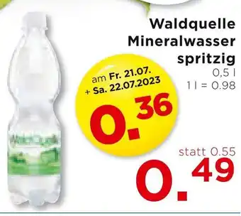 Unimarkt Waldquelle Mineralwasser spritzig 0.5 L Angebot