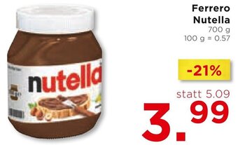 Unimarkt Ferrero Nutella 700 g Angebot