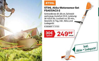 Lagerhaus STIHL Akku-Motorsense-Set FSA57/AC3-2 Angebot